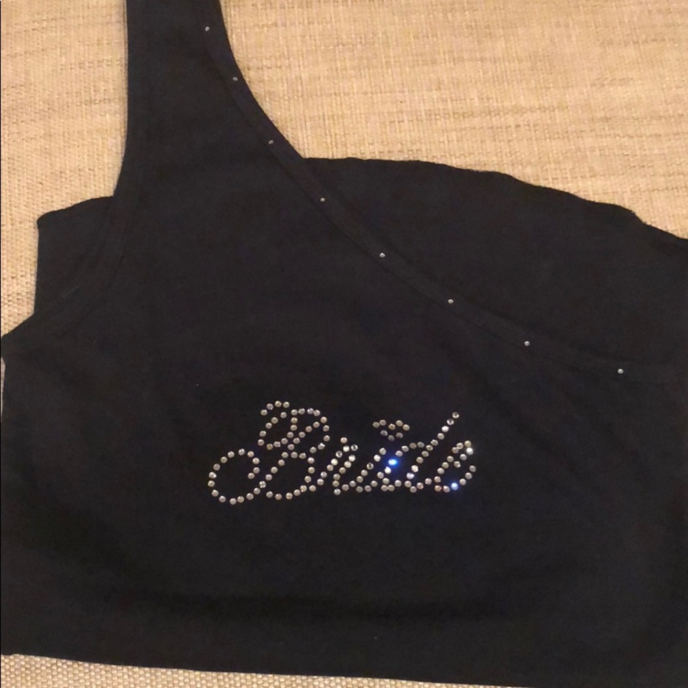 Crystal ‘bride’ one shoulder top